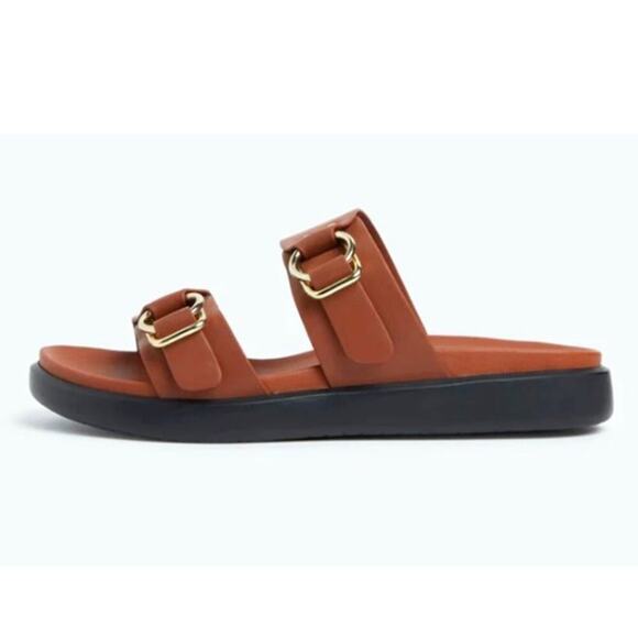 Luna Blu Comfort Brown Women's Flats Slides 10 - Picture 2 of 4